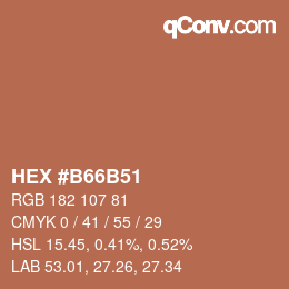 Color code: HEX #B66B51 | qconv.com