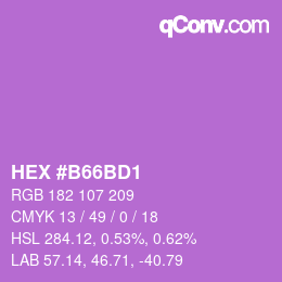 Color code: HEX #B66BD1 | qconv.com