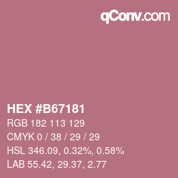 Color code: HEX #B67181 | qconv.com