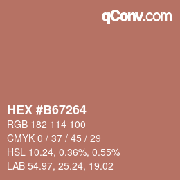 Color code: HEX #B67264 | qconv.com