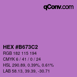 Color code: HEX #B673C2 | qconv.com