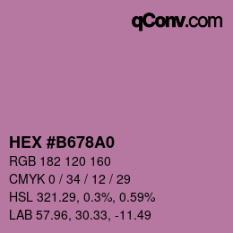 Color code: HEX #B678A0 | qconv.com
