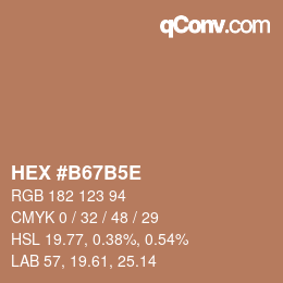Código de color: HEX #B67B5E | qconv.com