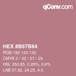 Color code: HEX #B67B84 | qconv.com