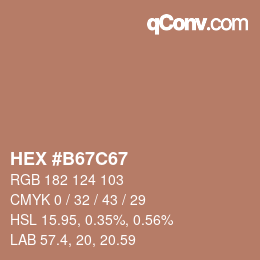 Color code: HEX #B67C67 | qconv.com