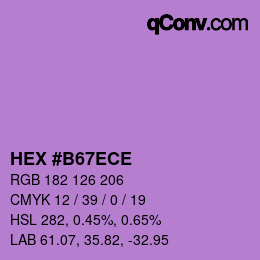 Color code: HEX #B67ECE | qconv.com
