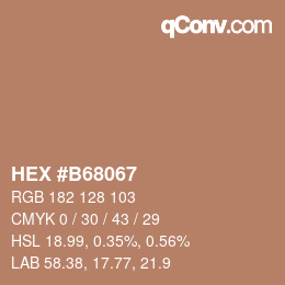 Código de color: HEX #B68067 | qconv.com