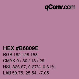 Color code: HEX #B6809E | qconv.com