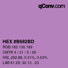カラーコード: HEX #B682BD | qconv.com