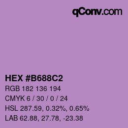 Color code: HEX #B688C2 | qconv.com
