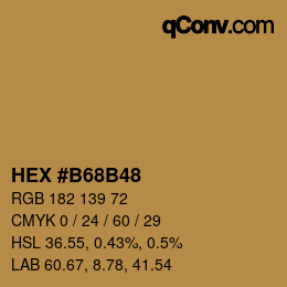 Color code: HEX #B68B48 | qconv.com