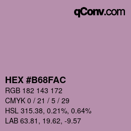 Color code: HEX #B68FAC | qconv.com