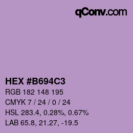 Código de color: HEX #B694C3 | qconv.com