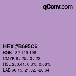 Color code: HEX #B695C6 | qconv.com
