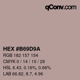 Color code: HEX #B69D9A | qconv.com