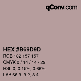 Color code: HEX #B69D9D | qconv.com