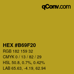 Color code: HEX #B69F20 | qconv.com