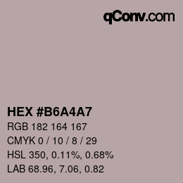 Color code: HEX #B6A4A7 | qconv.com