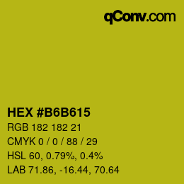Color code: HEX #B6B615 | qconv.com