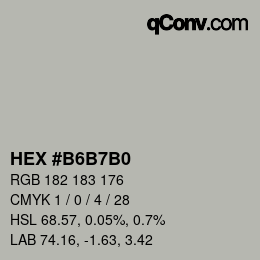 カラーコード: HEX #B6B7B0 | qconv.com