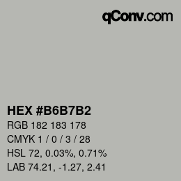 カラーコード: HEX #B6B7B2 | qconv.com