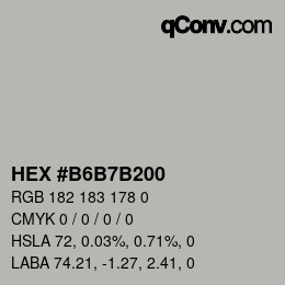 Color code: HEX #B6B7B200 | qconv.com
