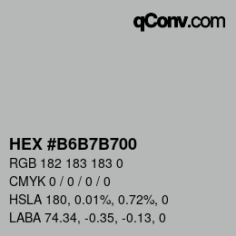Color code: HEX #B6B7B700 | qconv.com