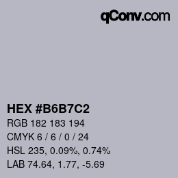 Color code: HEX #B6B7C2 | qconv.com