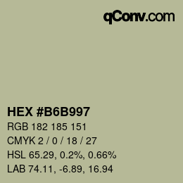Color code: HEX #B6B997 | qconv.com