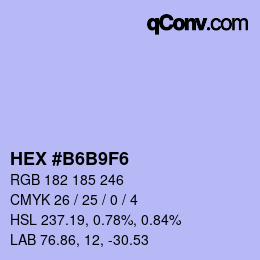 カラーコード: HEX #B6B9F6 | qconv.com
