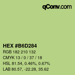 Color code: HEX #B6D284 | qconv.com