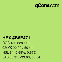Color code: HEX #B6E471 | qconv.com