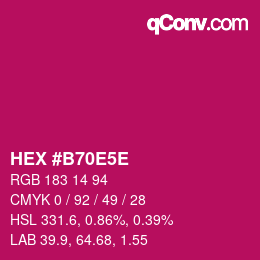 Código de color: HEX #B70E5E | qconv.com