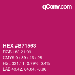 Color code: HEX #B71563 | qconv.com
