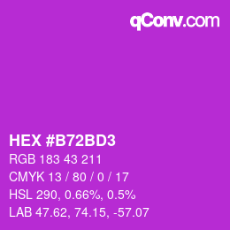 Color code: HEX #B72BD3 | qconv.com