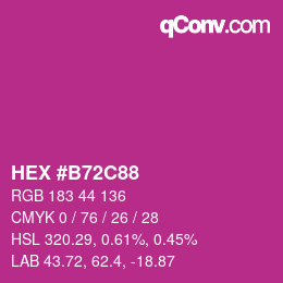 Color code: HEX #B72C88 | qconv.com