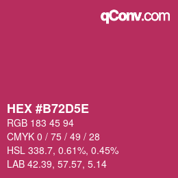 Color code: HEX #B72D5E | qconv.com