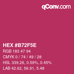 Color code: HEX #B72F5E | qconv.com