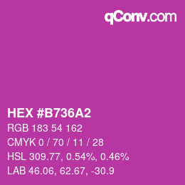 Color code: HEX #B736A2 | qconv.com