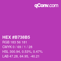 Color code: HEX #B738B5 | qconv.com