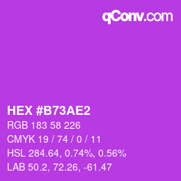 カラーコード: HEX #B73AE2 | qconv.com