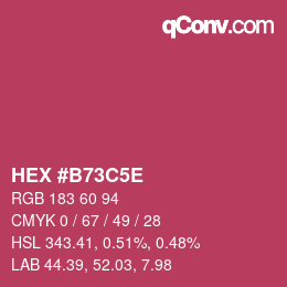 Código de color: HEX #B73C5E | qconv.com