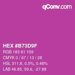 Color code: HEX #B73D9F | qconv.com