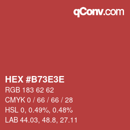 Color code: HEX #B73E3E | qconv.com