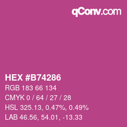 カラーコード: HEX #B74286 | qconv.com