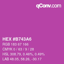 Código de color: HEX #B743A6 | qconv.com