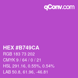 Color code: HEX #B749CA | qconv.com