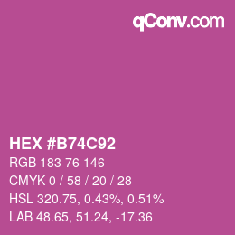 Color code: HEX #B74C92 | qconv.com