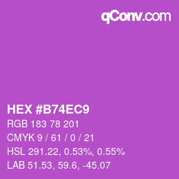 Color code: HEX #B74EC9 | qconv.com