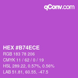 Color code: HEX #B74ECE | qconv.com